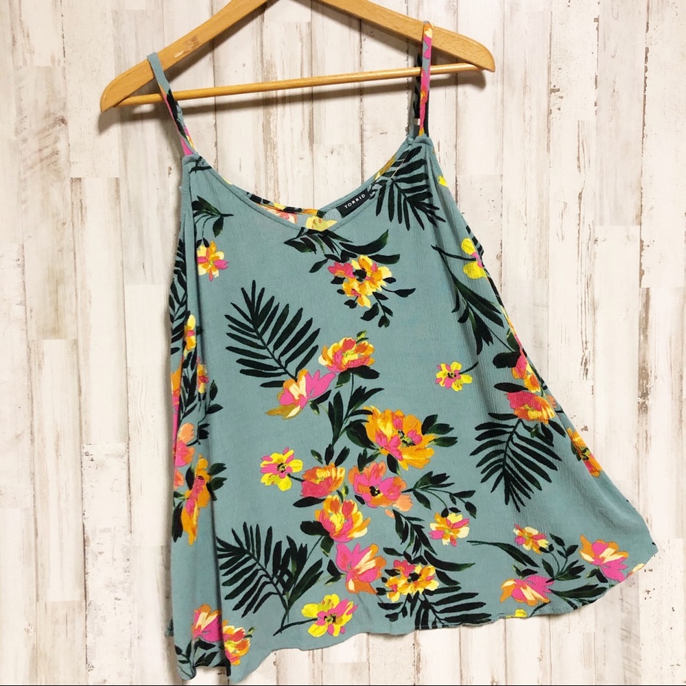 Torrid top with spaghetti straps floral sz 2